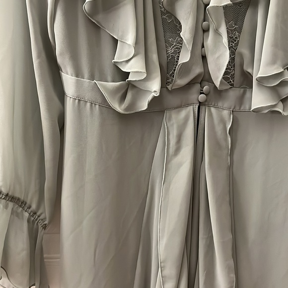 NWT ZARA LONG LACE DRESSING GOWN . - Picture 10 of 12